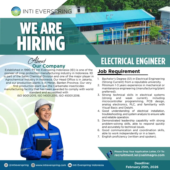 Career Opportunities at PT Inti Everspring Indonesia, a Pioneer in Indonesia’s Crop Protection Industry